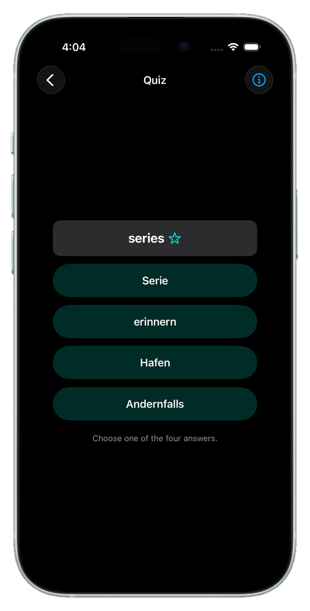 Multiple-choice quiz with four answer options