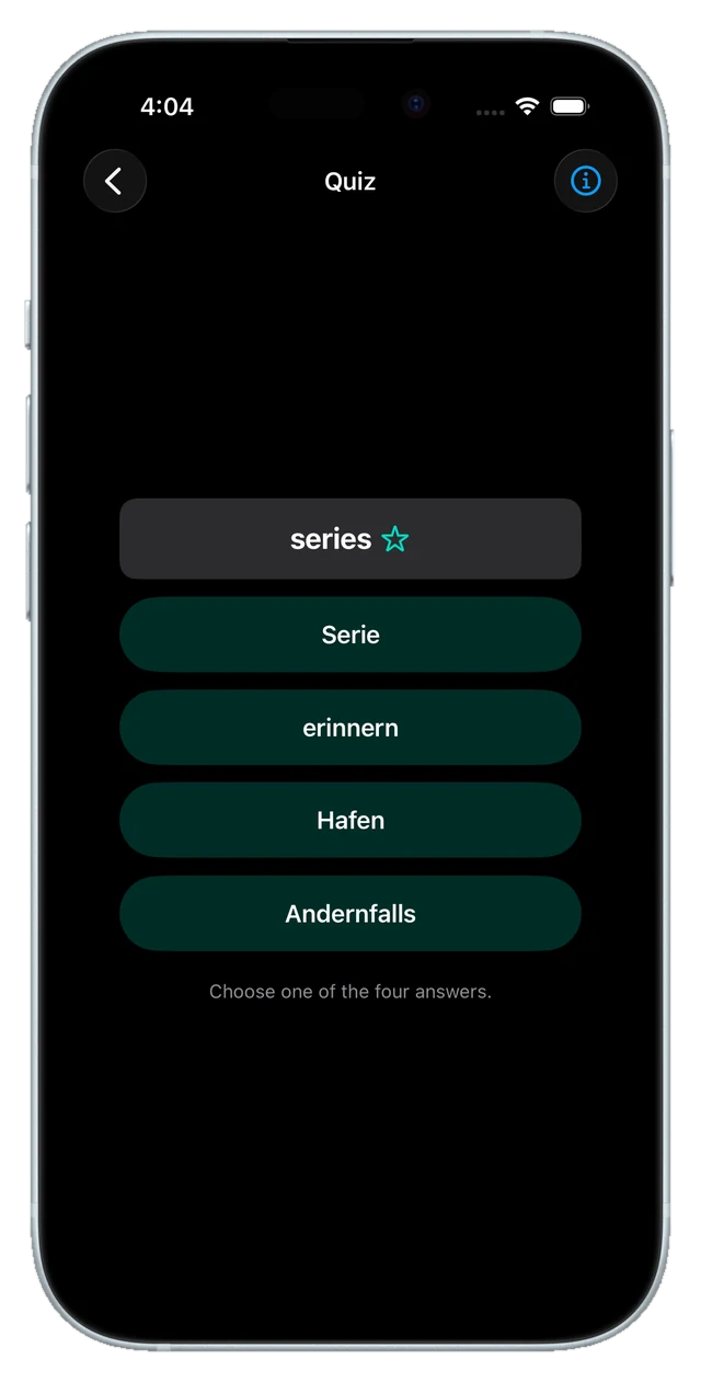 Multiple-choice quiz with four answer options