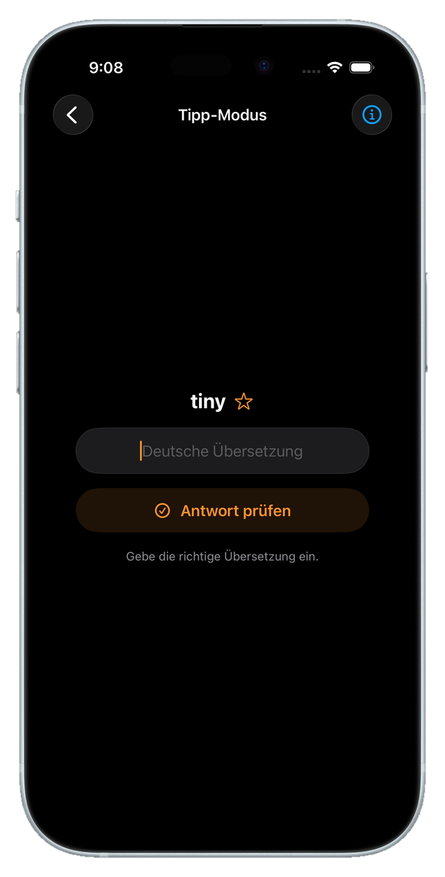 Übersetzungen direkt über die Tastatur eingeben